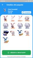 Stickers de conejo snowball captura de pantalla 2