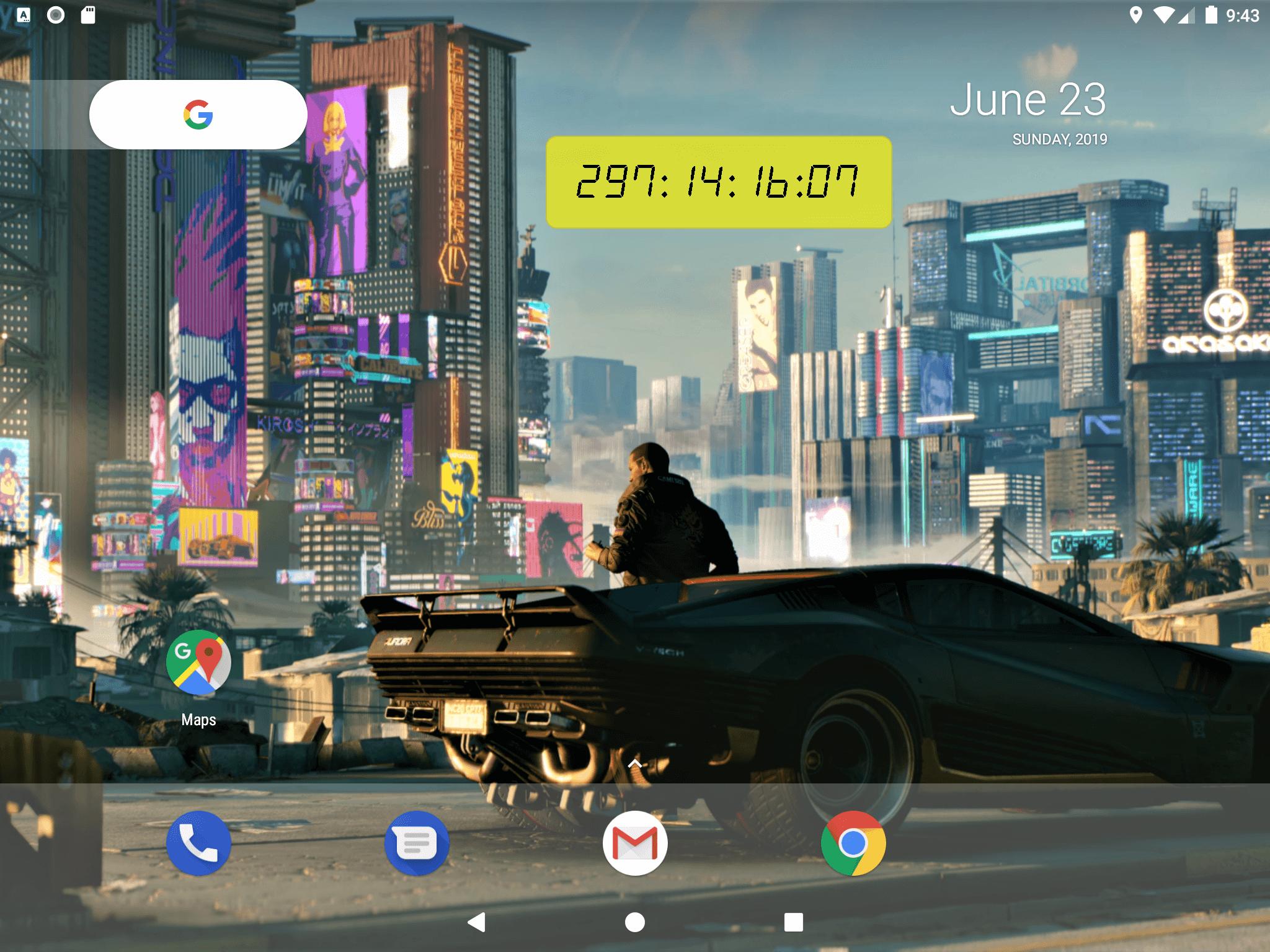 Android 用の Unofficial Cyberpunk 77 Countdown Live Wallpaper Apk をダウンロード