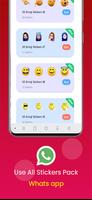 2 Schermata 3D Emoji and facemoji for your face: WAStickerapps