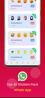 3D Emoji and facemoji for your face: WAStickerapps capture d'écran 2
