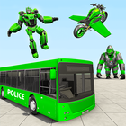 Gorilla Bus Robot : Car Game icono