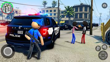 Police Fight Crime Thief City Plakat
