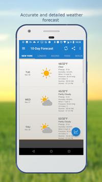 天气和时钟部件的 Android (天气预报) 截图 4
