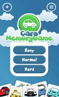 Cars memory game for kids poster