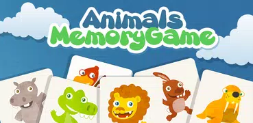 Animals memory game for kids