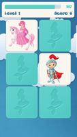 Princess memory game for kids poster