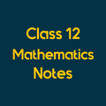 Class 12 Math Notes