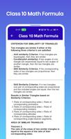 Class 10 Math Formula capture d'écran 2