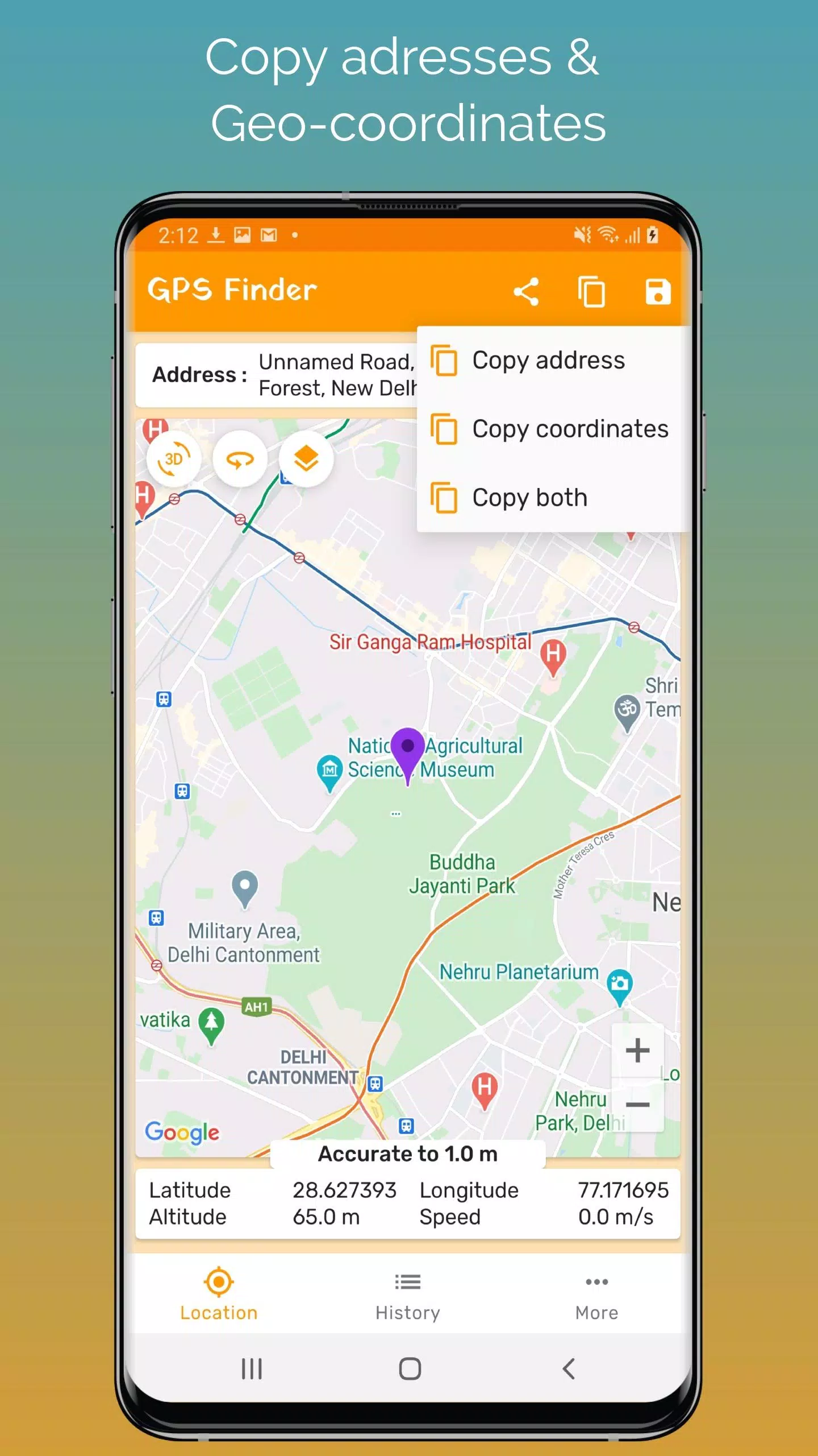 Geographic Coordinates For An Address Gps Coordinates Finder Save Share Location For Android Apk Download