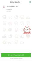 Animated Mochi Peach Stickers screenshot 3