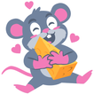 Cute Cat and Mouse Stickers WA