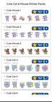 Cute Cat and Mouse Stickers WA poster