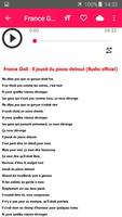 Chansons FRANCE GALL sans net (avec paroles) screenshot 3