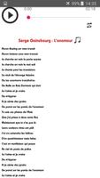 Chansons Serge Gainsbourg sans net (avec paroles) plakat