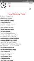 Chansons Serge Gainsbourg sans net (avec paroles) screenshot 2