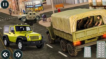 OffRoad US Army Truck Driving: chauffeur de Affiche