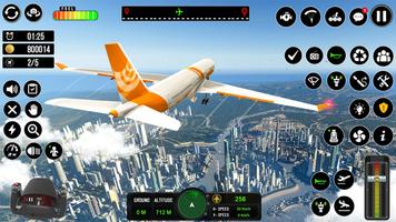 飞机飞行模拟器 3D：飞机飞行员游戏 海报