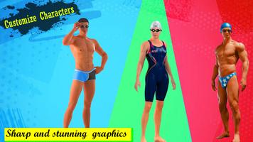 Cuộc đua trong bể bơi: Bơi 3D ảnh chụp màn hình 1