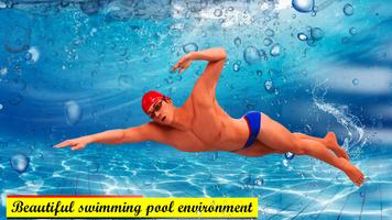 Carrera de piscina:natación 3D captura de pantalla 2