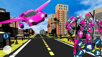 Flying Robot Car Transformer: Robot Superhero War Affiche