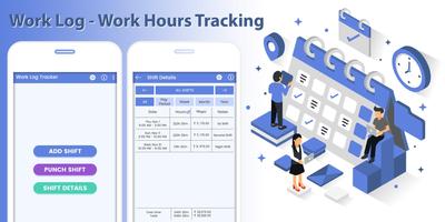 Work Log - Work Hours Tracking постер