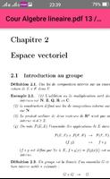 Maths: cours algebre lineaires capture d'écran 1