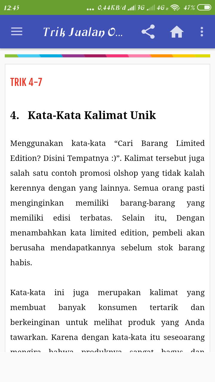 Kata Kata Unik Jualan Online