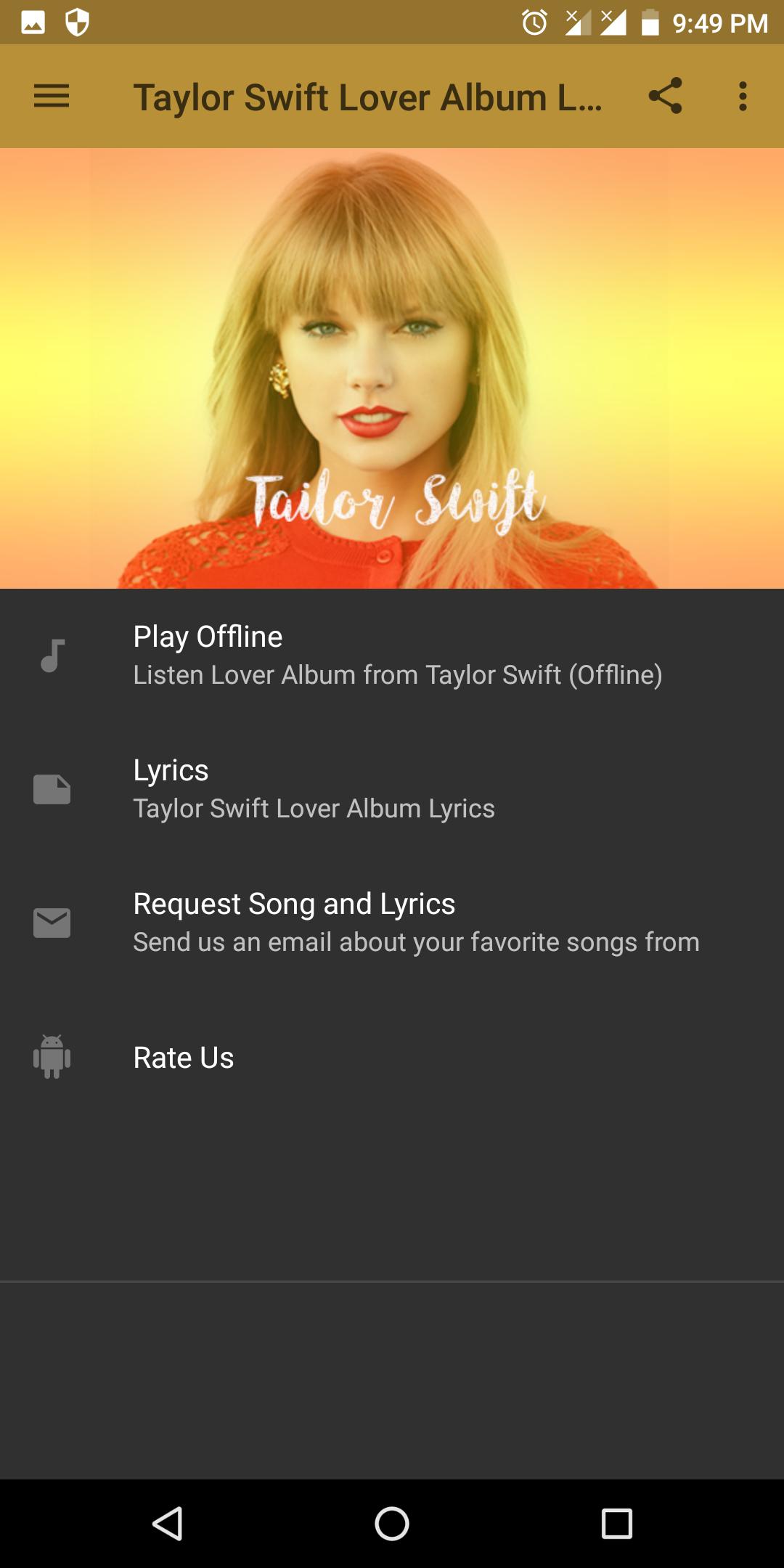 Taylor Swift Lover Album Lyrics For Android Apk Download