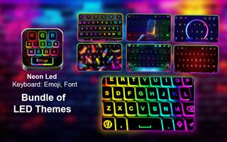 Neon Led Keyboard: BrightKey Affiche