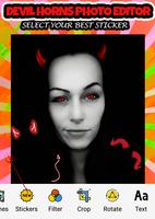 Neon devil horns photo editor - For Snap Girls captura de pantalla 2