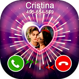 Écran d'appel de la couleur écran d'appel d'amour icône