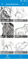 Cool Animal Sketch Drawing पोस्टर