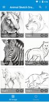 Cool Animal Sketch Drawing-poster