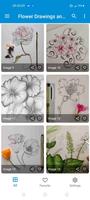 Flower Drawings and Sketches plakat