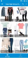 High School Outfit for Girls Affiche