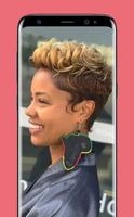 Black Woman Short Hairstyle Affiche