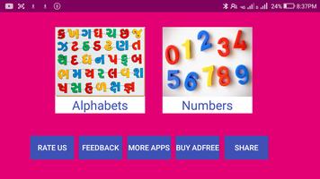 Gujarati Alphabets and Numbers poster