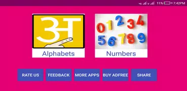 Learn Hindi Alphabets &Numbers