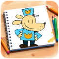 Dog Man Coloring Book