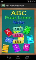 ABC FourLines Note الملصق