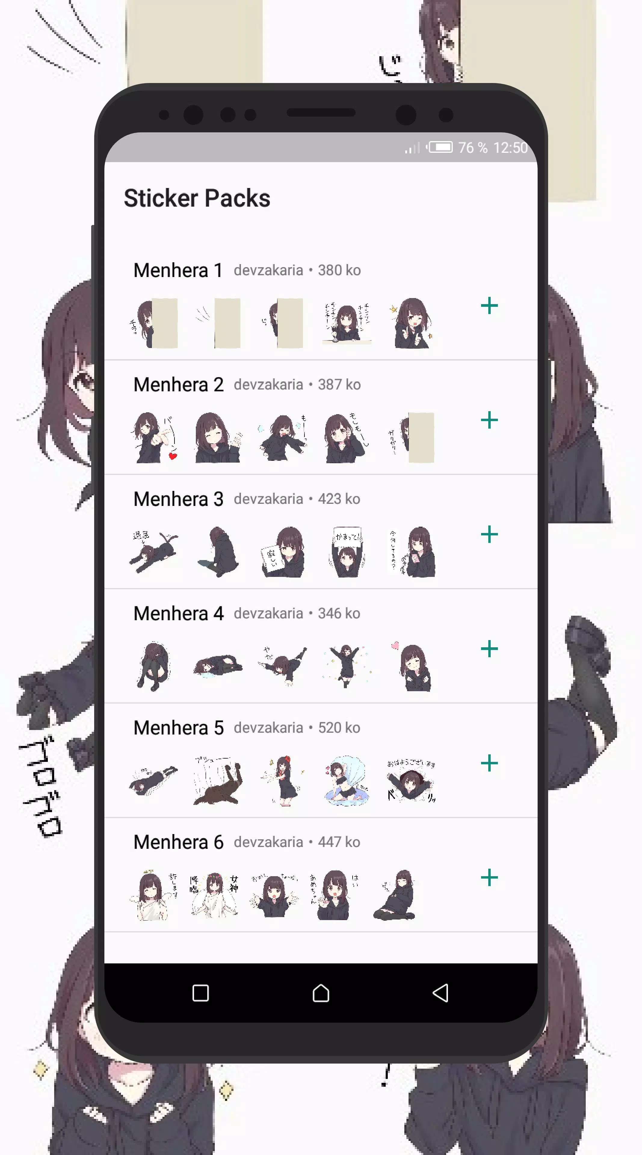 Menhera chan stickers for WA – Apps on Google Play