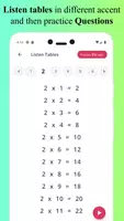 Math Tables Screenshot 1