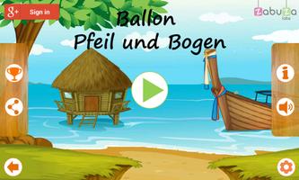 Ballon Bogen Pfeil Plakat