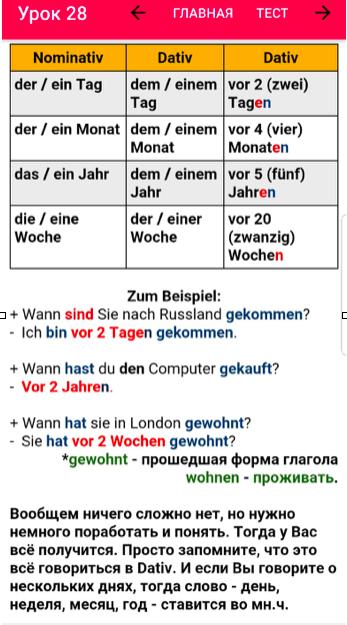 Слова немецкий уровень