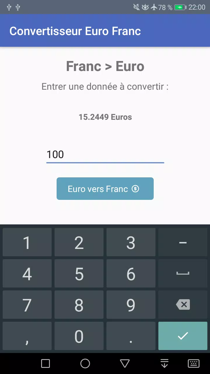 Convertisseur Euro Franc APK pour Android Télécharger