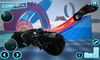 Tron Bike Stunt Racing 3d Stunt Bike Racing Games ภาพหน้าจอ 1