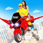 Superhero Flying Bike Taxi Sim icon