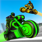 آیکون‌ Light Bike Stunt Racing Game