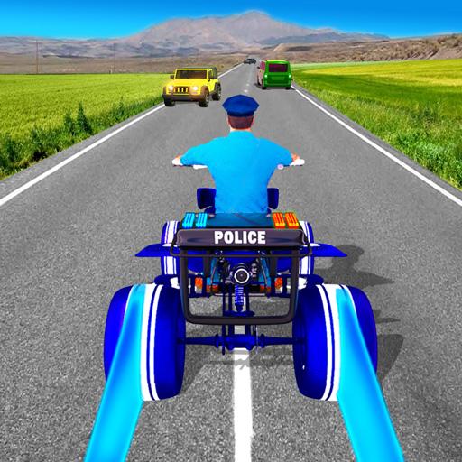 Light ATV Quad Bike Police Chase Traffic Race Game