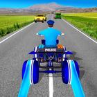 Quadriciclo perseguição policial corrida tráfego ícone